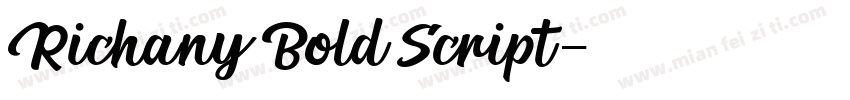 Richany Bold Script字体转换